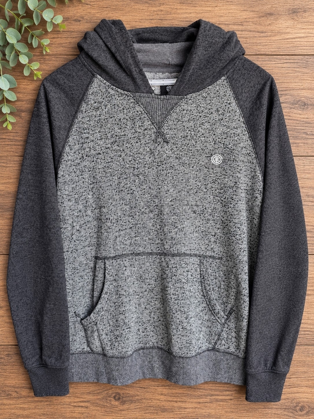Element Men's Two-Tone Charcoal Gray Hooded Pullover